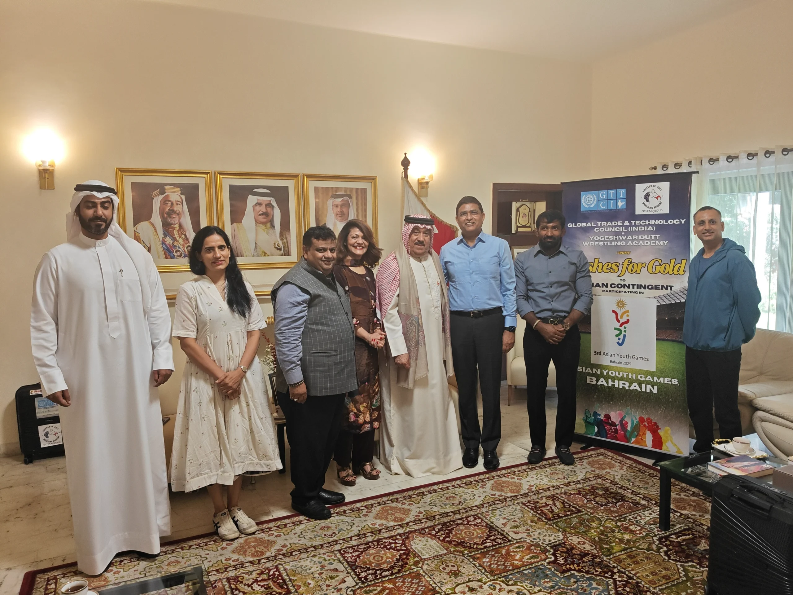 GTTCI Delegation Meets H.E. Ambassador of Bahrain to Seek Blessings for Indian Contingent at Asian Youth Games 2025