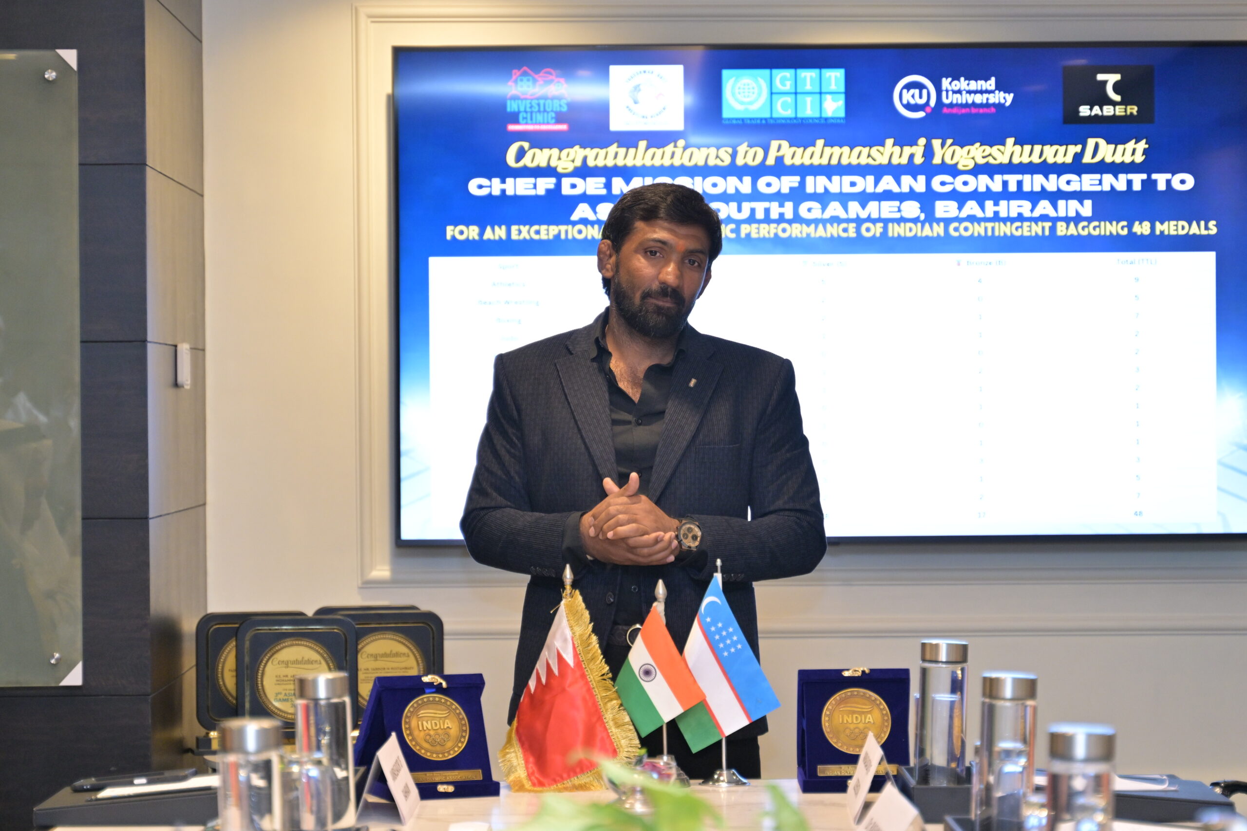 GTTCI Hosts Reception to Honour Padma Shri Yogeshwar Dutt, Chef de Mission of Indian Contingent to Asian Youth Games, Bahrain