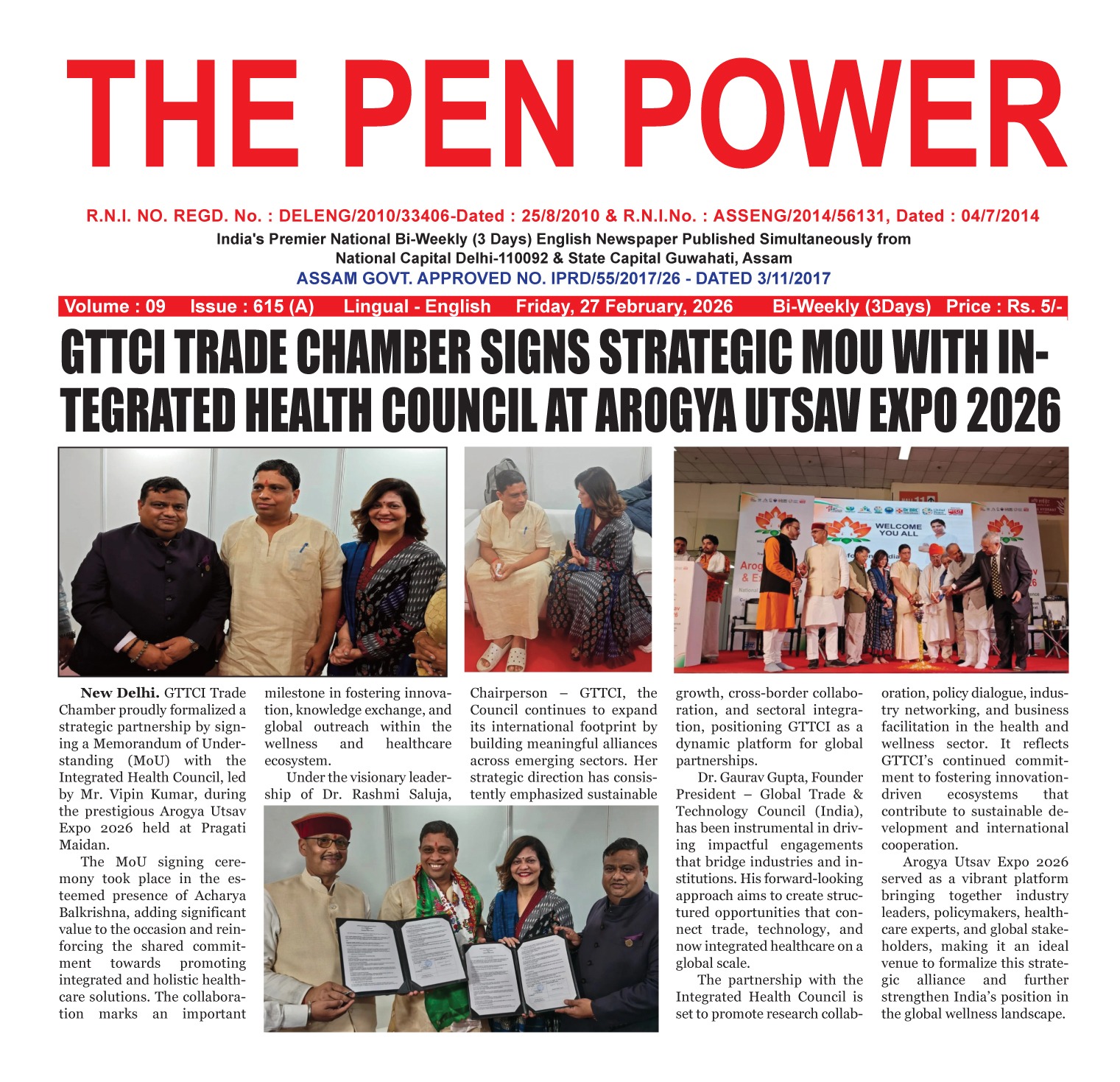 GTTCI signs MoU with Integrated Health Council