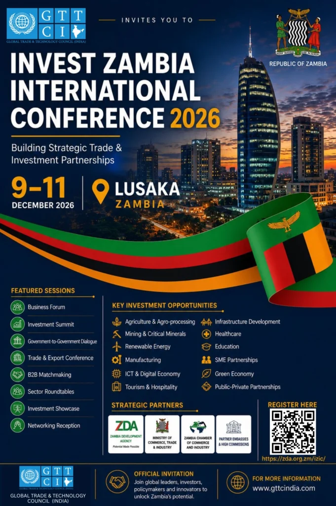 Invest Zambia International Conference 2026: Building Strategic Trade and Investment Partnerships