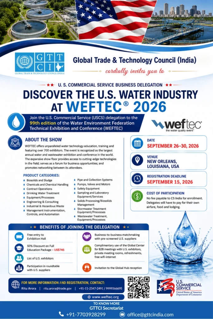Discover the U.S. Water Industry at WEFTEC 2026: A Gateway to Global Water Technology