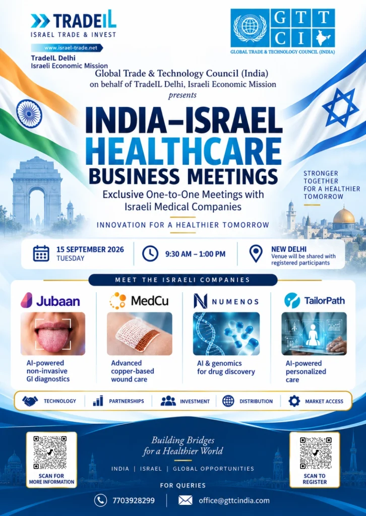 India–Israel Healthcare Business Meetings: Connecting Innovation with Global Opportunities
